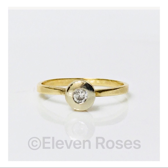 Vintage 14k Gold Solitaire Diamond Ring